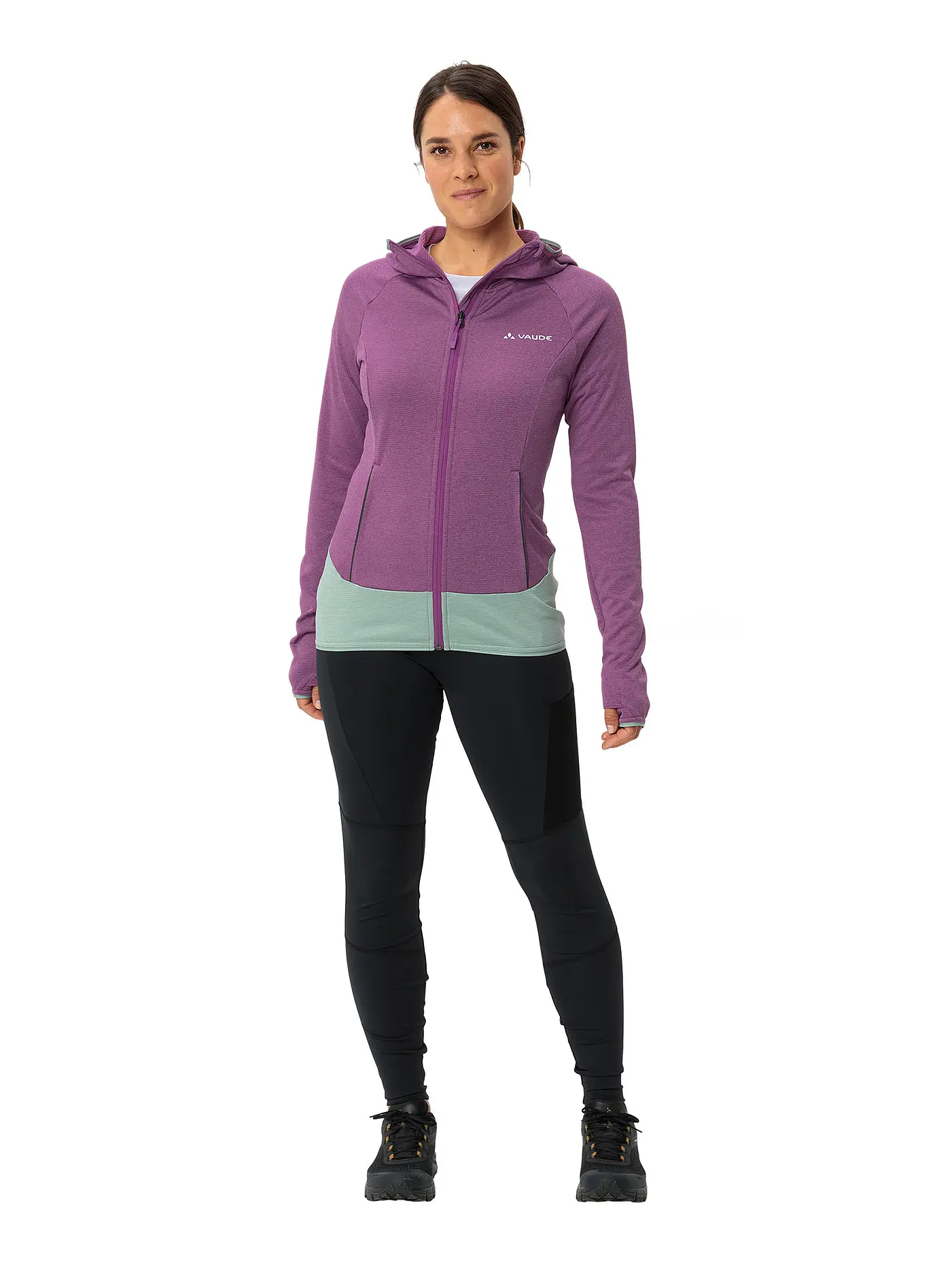 VAUDE | Damen Fleecejacke Tekoa II Hoodie | lila
